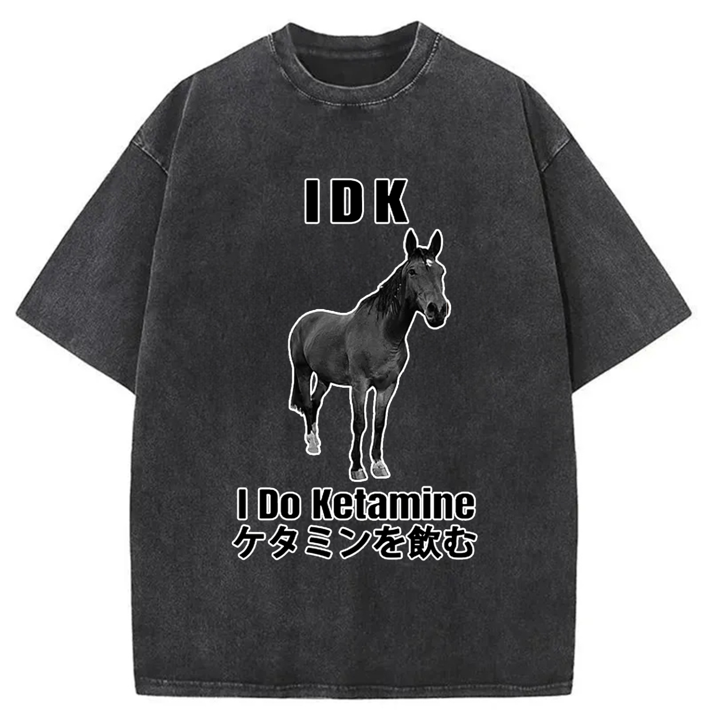 Tokyo-Assassin IDK I Do Ketamine Washed T-Shirt-Tokyo-Assassin