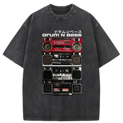 Tokyo-Assassin Drum And Bass Washed T-Shirt-Tokyo-Assassin