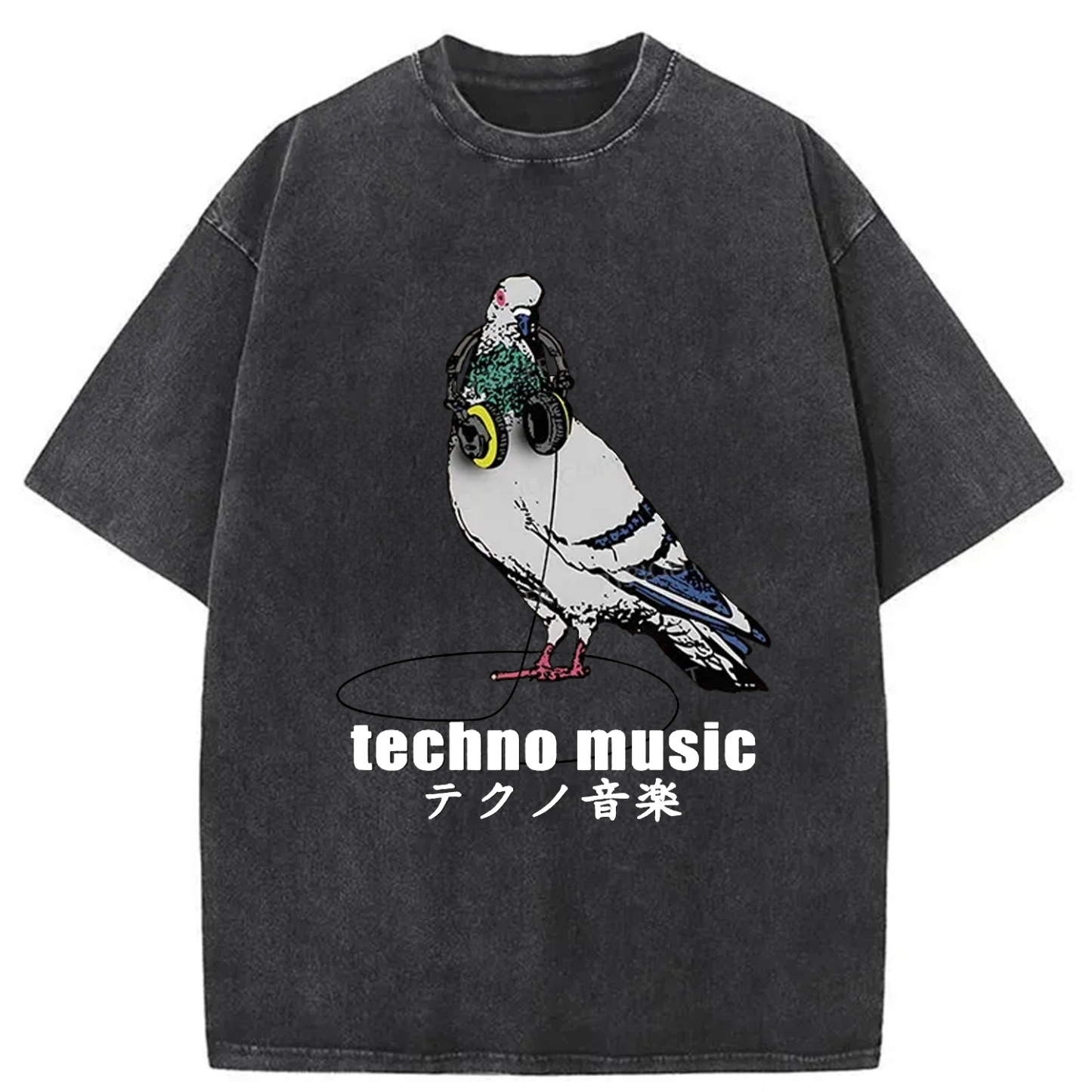 Tokyo-Assassin Techno Music Washed T-Shirt-Tokyo-Assassin