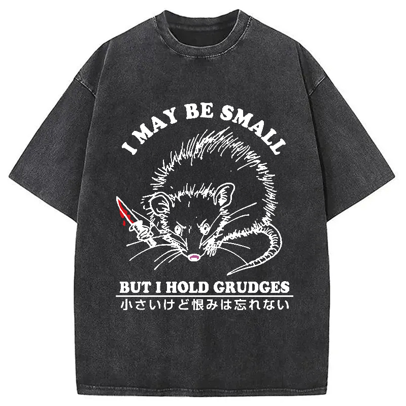 Tokyo-Assassin Mouse Holds A Grudge Funny Washed T-Shirt-Tokyo-Assassin