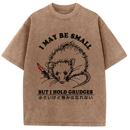 Tokyo-Assassin Mouse Holds A Grudge Funny Washed T-Shirt-Tokyo-Assassin