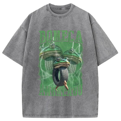 Tokyo-Assassin Boneca Ambalabu Meme Washed T-Shirt-Tokyo-Assassin