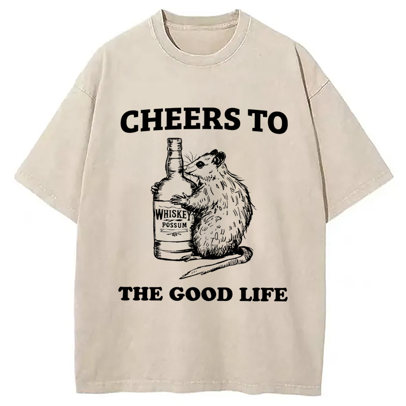 Tokyo-Assassin Cheese To The Good Life Washed T-Shirt-Tokyo Assassin