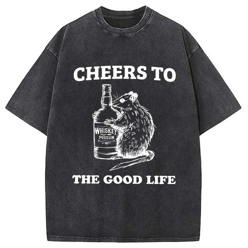 Tokyo-Assassin Cheese To The Good Life Washed T-Shirt-Tokyo Assassin