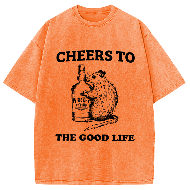 Tokyo-Assassin Cheese To The Good Life Washed T-Shirt-Tokyo Assassin
