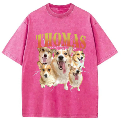 Tokyo-Assassin Funny Dog Meme Washed T-Shirt-Tokyo-Assassin