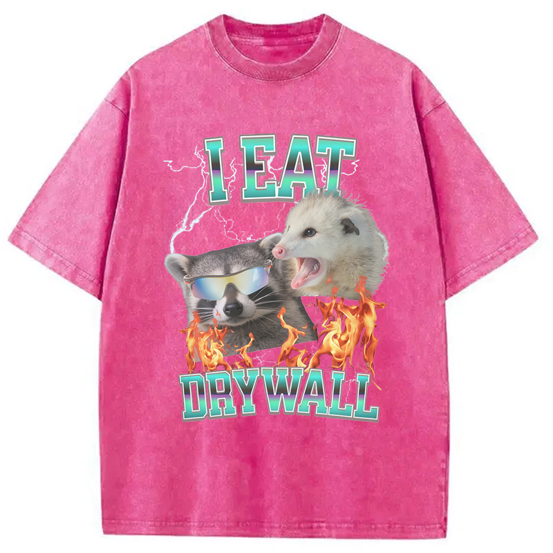 Tokyo-Assassin I Eat Drywall Washed T-Shirt-Tokyo-Assassin