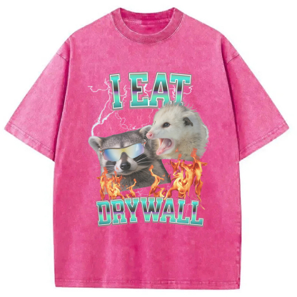 Tokyo-Assassin I Eat Drywall Washed T-Shirt-Tokyo-Assassin