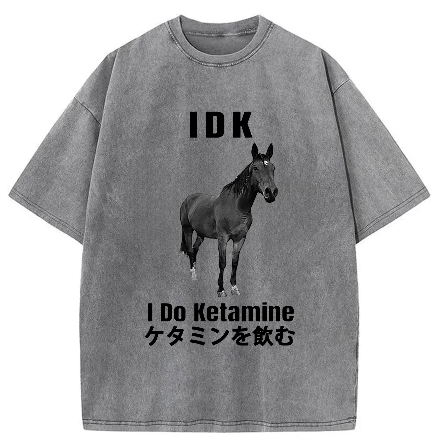 Tokyo-Assassin IDK I Do Ketamine Washed T-Shirt-Tokyo-Assassin