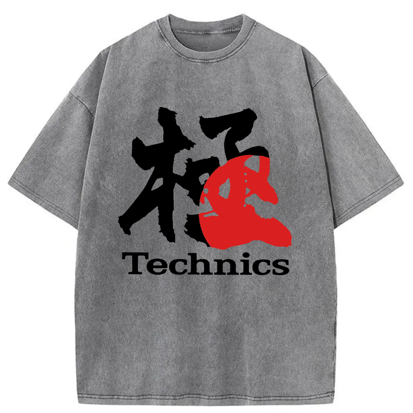 Tokyo-Assassin Technics Kanji Washed T-Shirt-Tokyo-Assassin