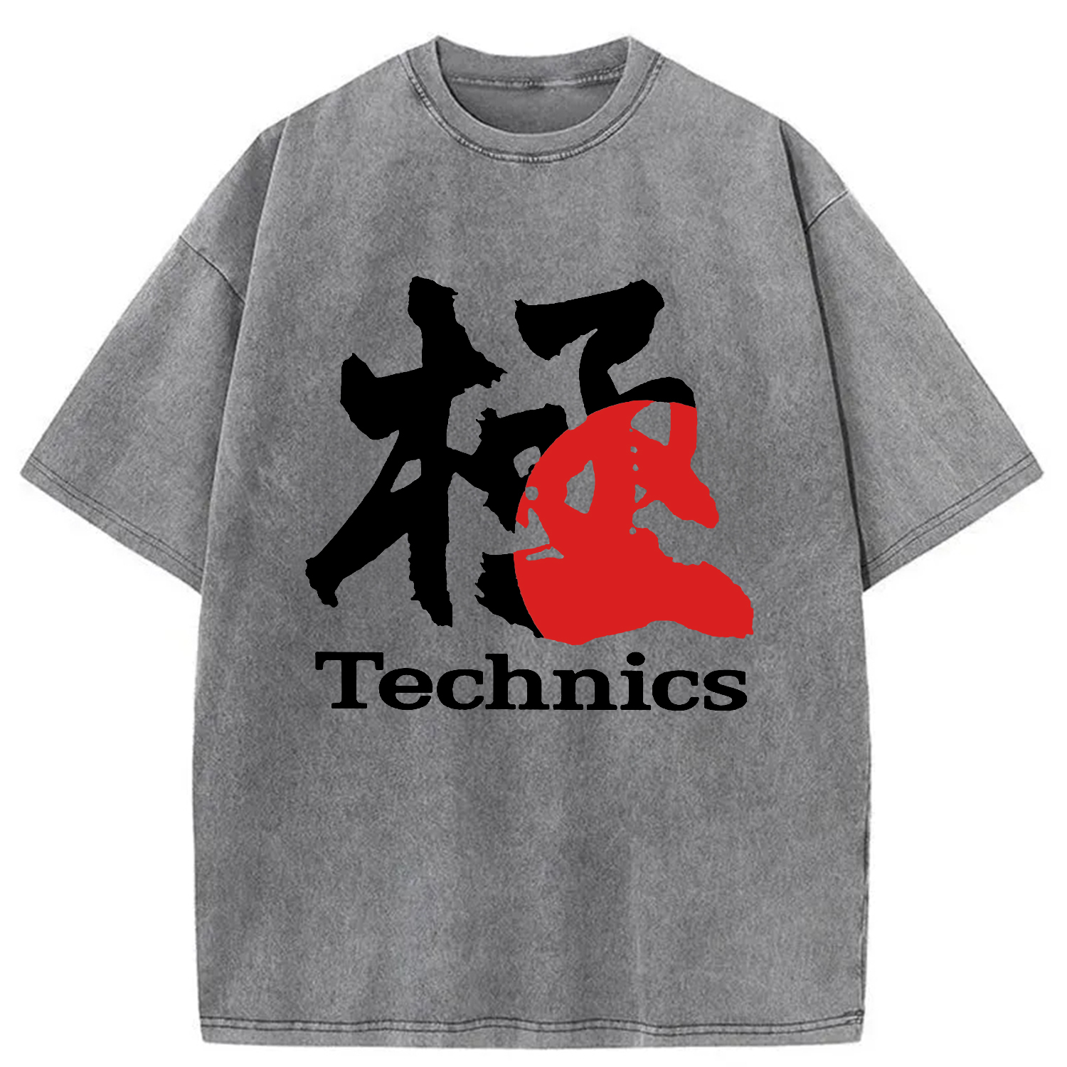 Tokyo-Assassin Technics Kanji Washed T-Shirt-Tokyo-Assassin