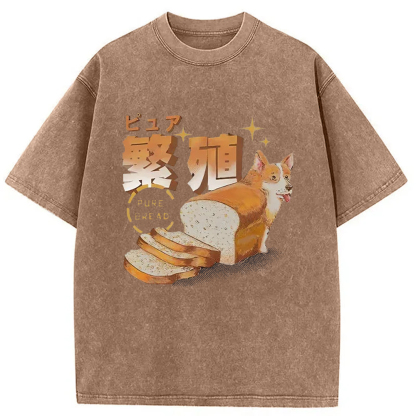 Tokyo-Assassin Pure Bread Dog Funny Washed T-Shirt-Tokyo-Assassin