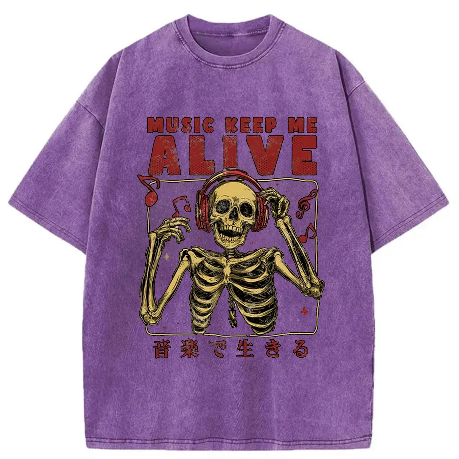 Tokyo-Assassin Music Keep Me Alive Washed T-Shirt-Tokyo-Assassin