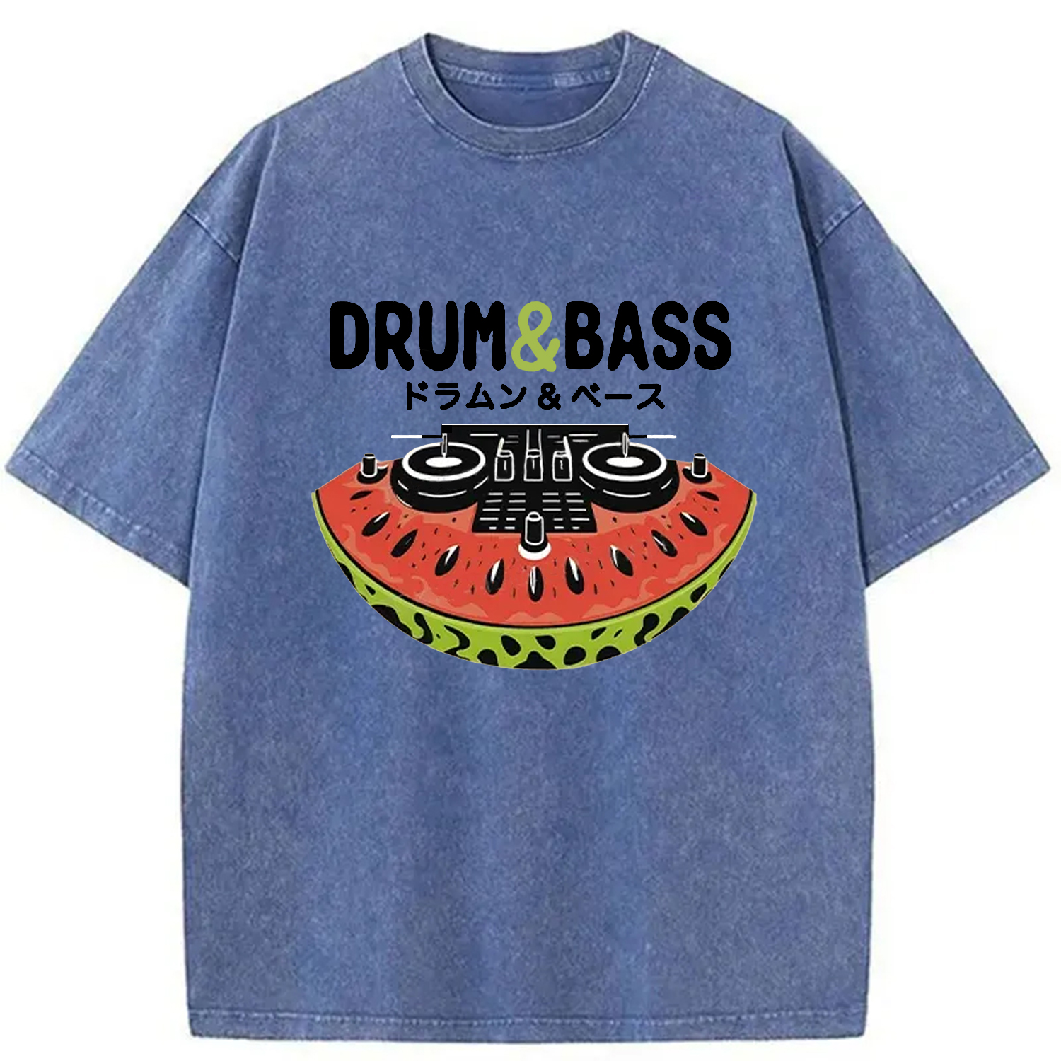 Tokyo-Assassin Watermelon Drum & Bass Washed T-Shirt-Tokyo-Assassin
