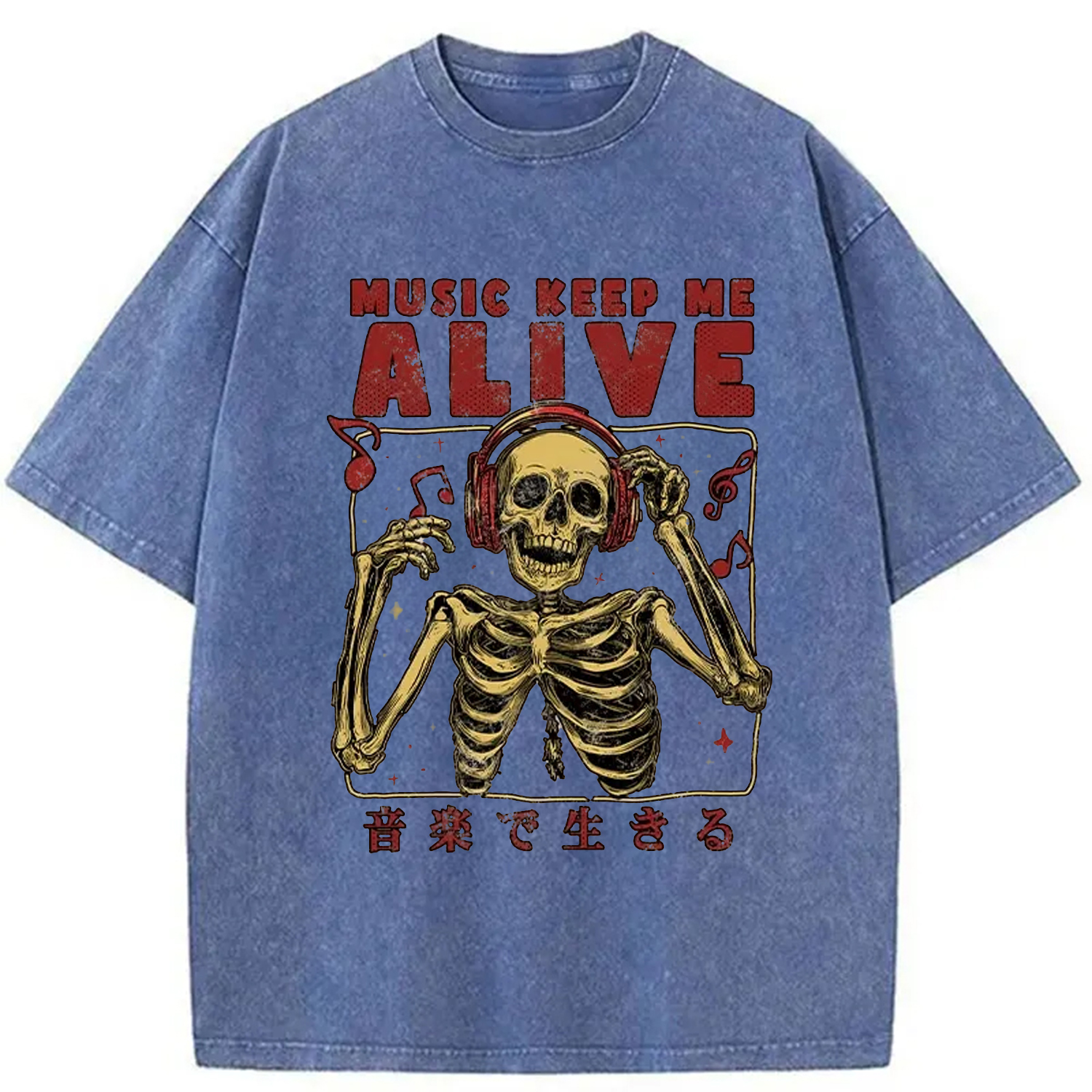 Tokyo-Assassin Music Keep Me Alive Washed T-Shirt-Tokyo-Assassin