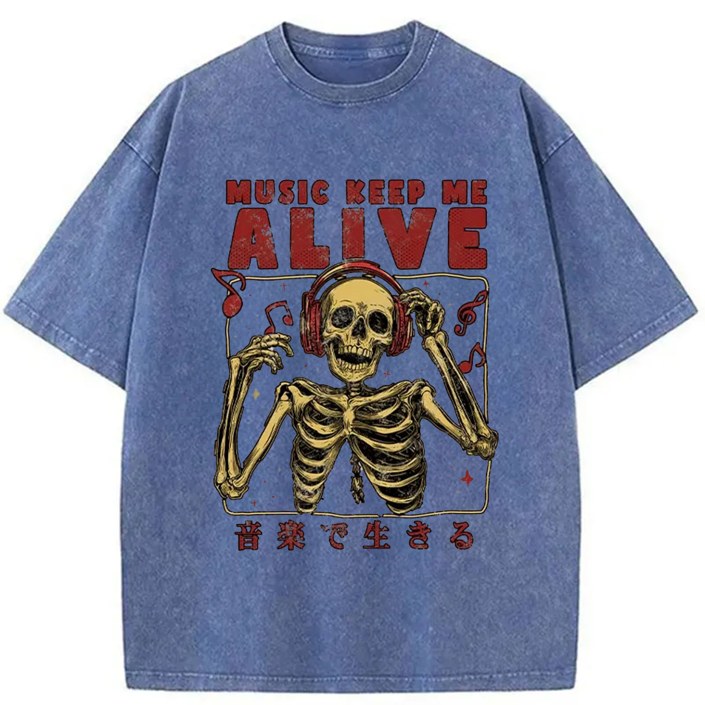 Tokyo-Assassin Music Keep Me Alive Washed T-Shirt-Tokyo-Assassin