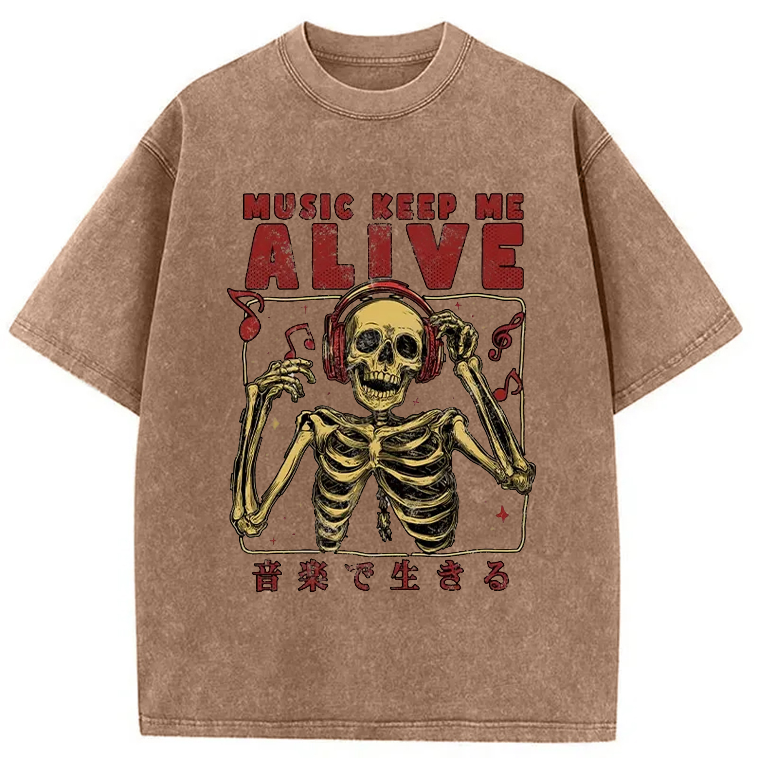 Tokyo-Assassin Music Keep Me Alive Washed T-Shirt-Tokyo-Assassin