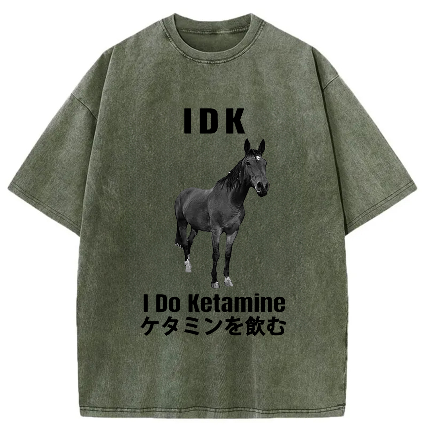 Tokyo-Assassin IDK I Do Ketamine Washed T-Shirt-Tokyo-Assassin