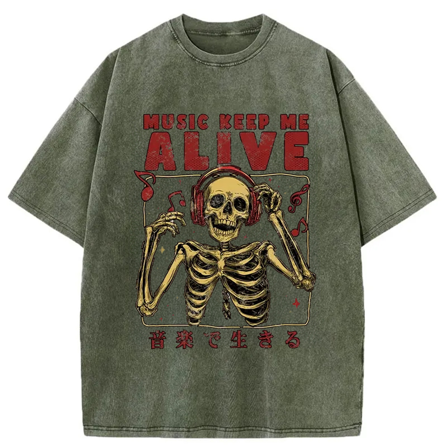 Tokyo-Assassin Music Keep Me Alive Washed T-Shirt-Tokyo-Assassin