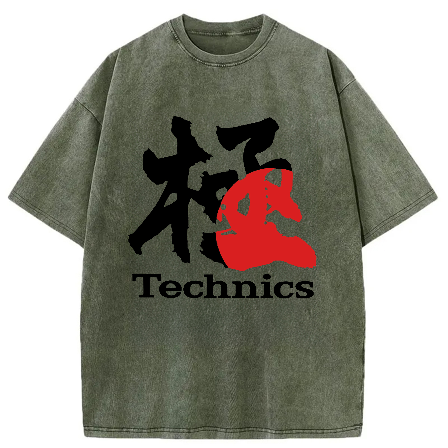 Tokyo-Assassin Technics Kanji Washed T-Shirt-Tokyo-Assassin