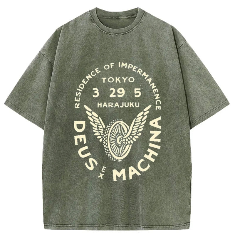 Tokyo-Assassin Deus Ex Machina Tokyo Washed T-Shirt-Tokyo Assassin