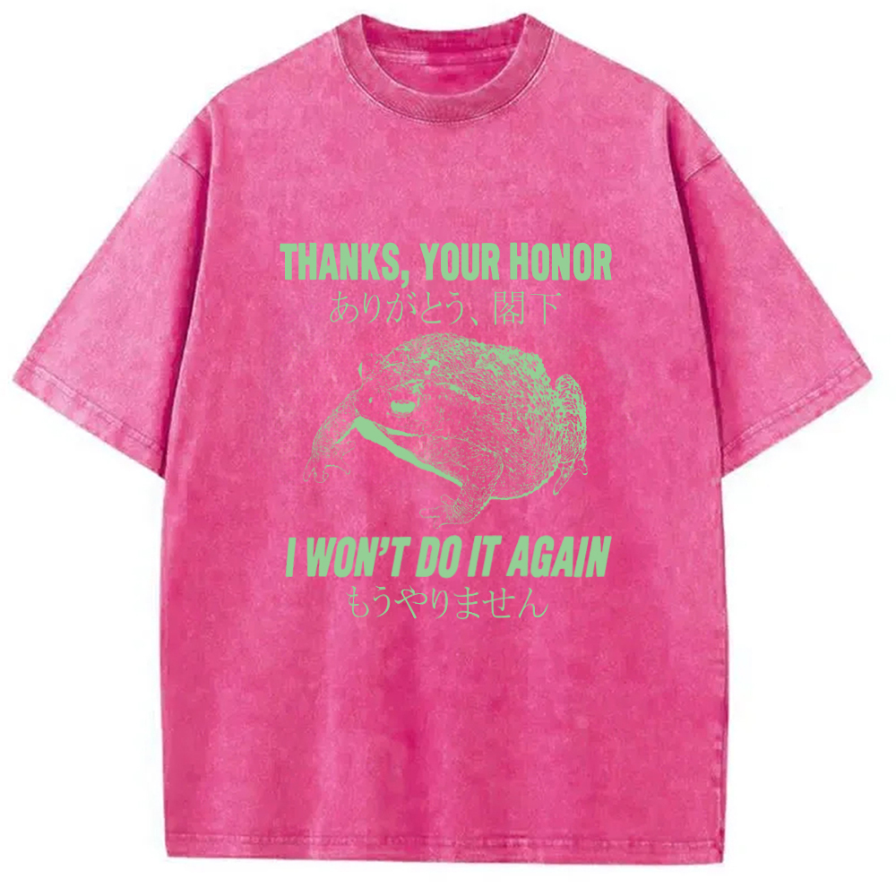 Tokyo-Assassin I Won't Do It Again Frog Washed T-Shirt-Tokyo Assassin