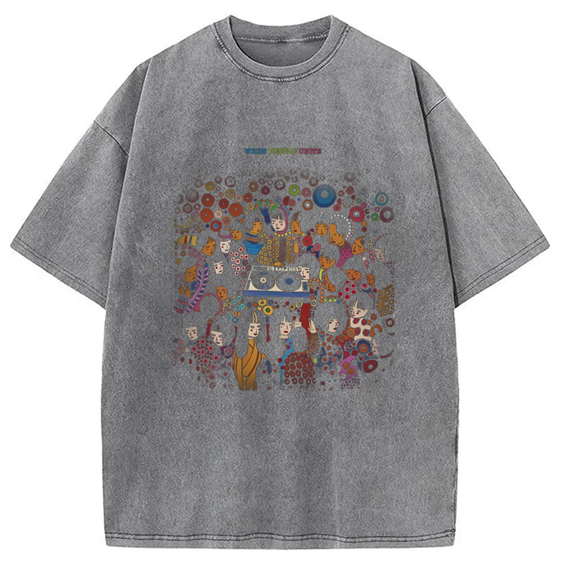 Tokyo-Assassin Artistic Creation Japanese Inspired Washed T-Shirt-Tokyo-Assassin