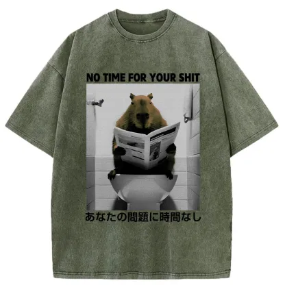 Tokyo-Assassin No Time For Your Shit Washed T-Shirt-Tokyo-Assassin