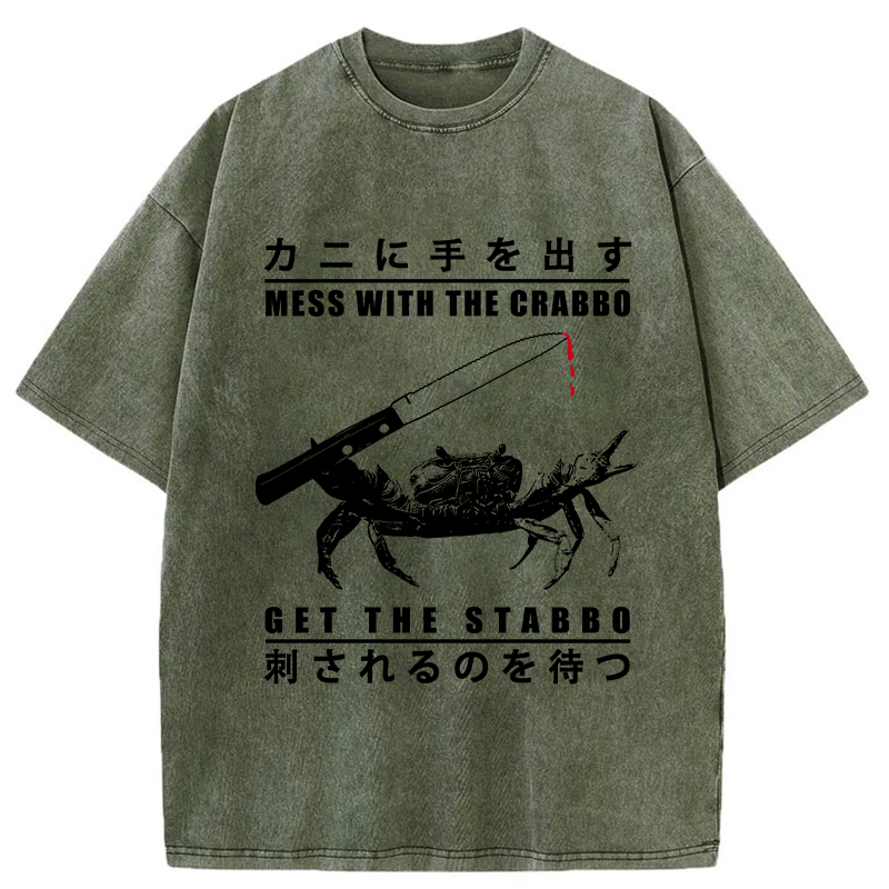 Tokyo-Assassin Mess With The Crab Washed T-Shirt-Tokyo Assassin