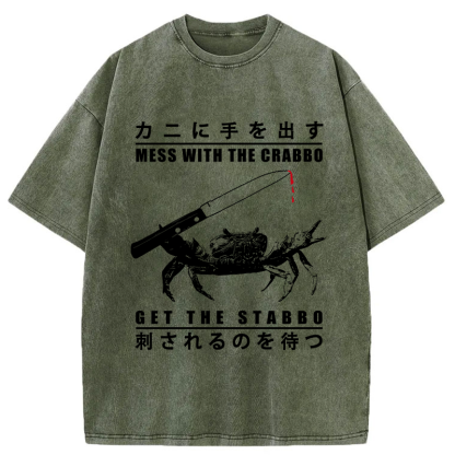 Tokyo-Assassin Mess With The Crab Washed T-Shirt-Tokyo Assassin
