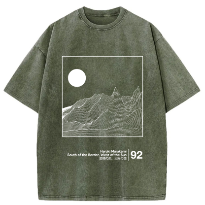 Tokyo-Assassin Haruki Murakami's Novel Washed T-Shirt-Tokyo-Assassin