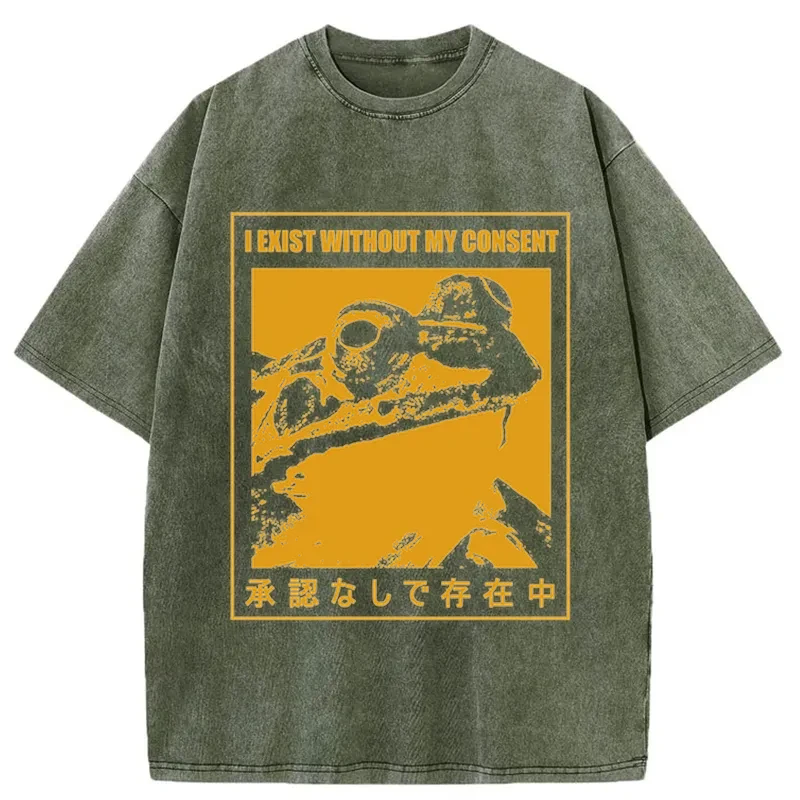 Tokyo-Assassin Unauthorized Existence Washed T-Shirt-Tokyo-Assassin