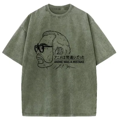 Tokyo-Assassin Anime Was A Mistake Washed T-Shirt-Tokyo Assassin