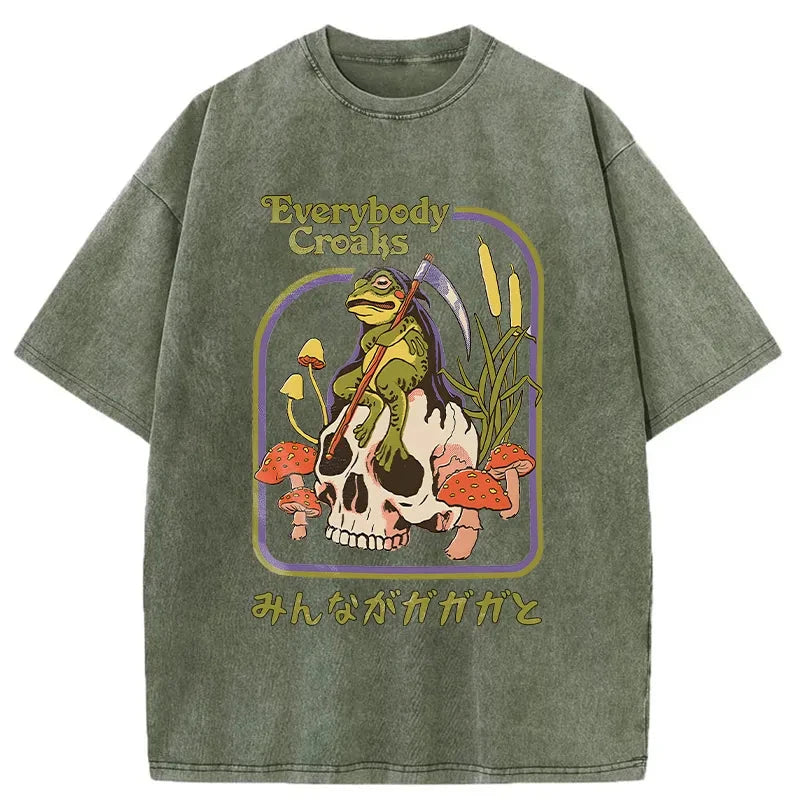 Tokyo-Assassin Death Frog Japan Washed T-Shirt-Tokyo-Assassin