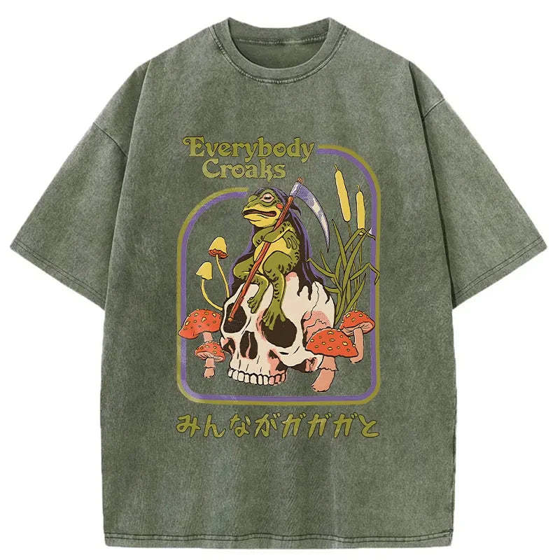 Tokyo-Assassin Death Frog Japan Washed T-Shirt-Tokyo-Assassin