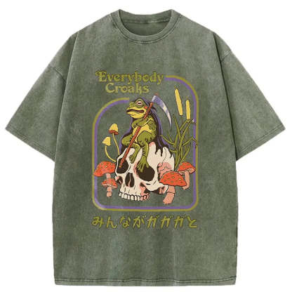 Tokyo-Assassin Death Frog Japan Washed T-Shirt-Tokyo-Assassin