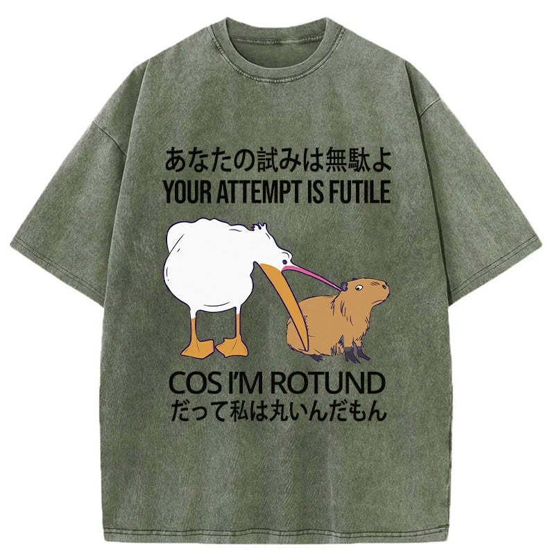 Tokyo-Assassin Your Attempts Are In Vain Washed T-Shirt-Tokyo-Assassin