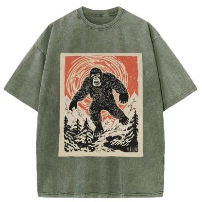 Tokyo-Assassin Bigfoot Monster Japanese Washed T-Shirt-Tokyo-Assassin