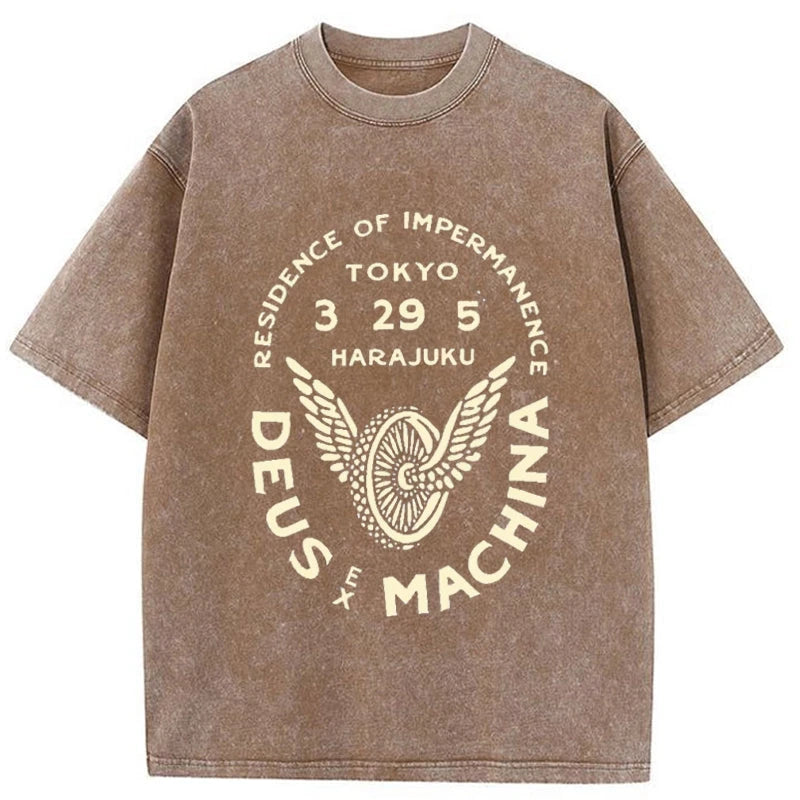 Tokyo-Assassin Deus Ex Machina Tokyo Washed T-Shirt-Tokyo Assassin