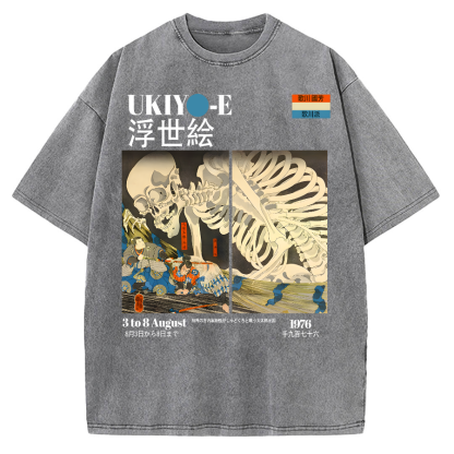Tokyo-Assassin Ukiyoe Utagawa Kuniyoshi Vintage Washed T-shirt
