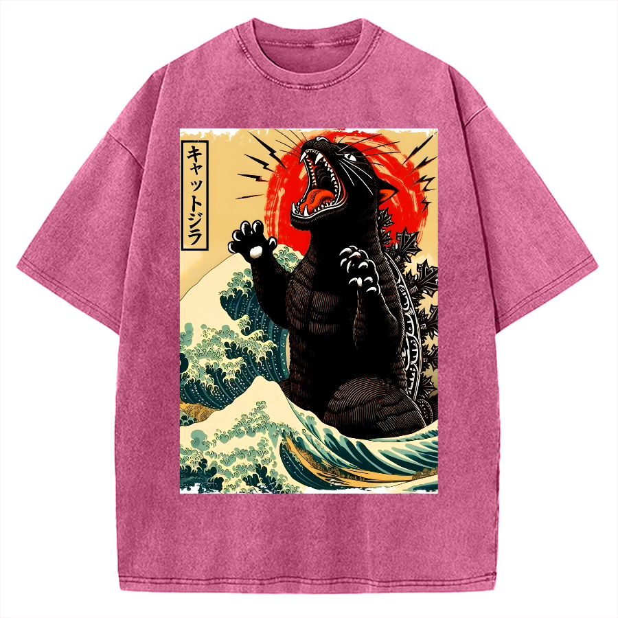 Monster Ukiyoe Vintage Washed T-shirt