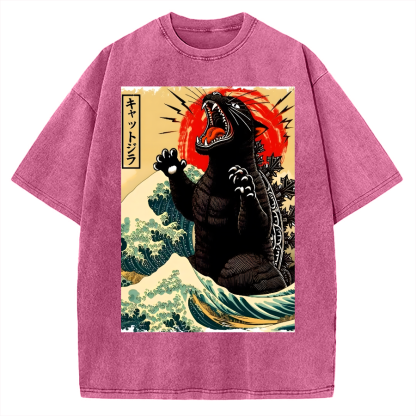 Monster Ukiyoe Vintage Washed T-shirt