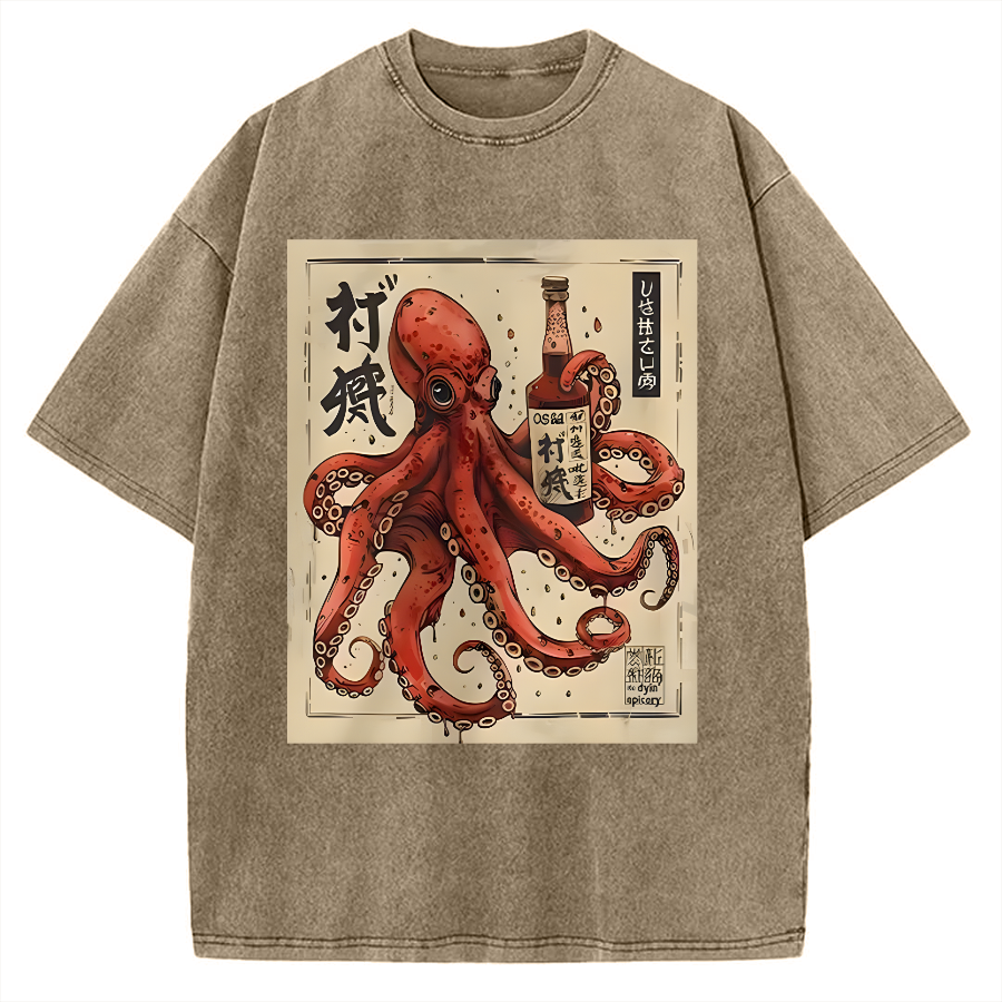 Osaka Saké Octopus Vintage Washed T-shirt