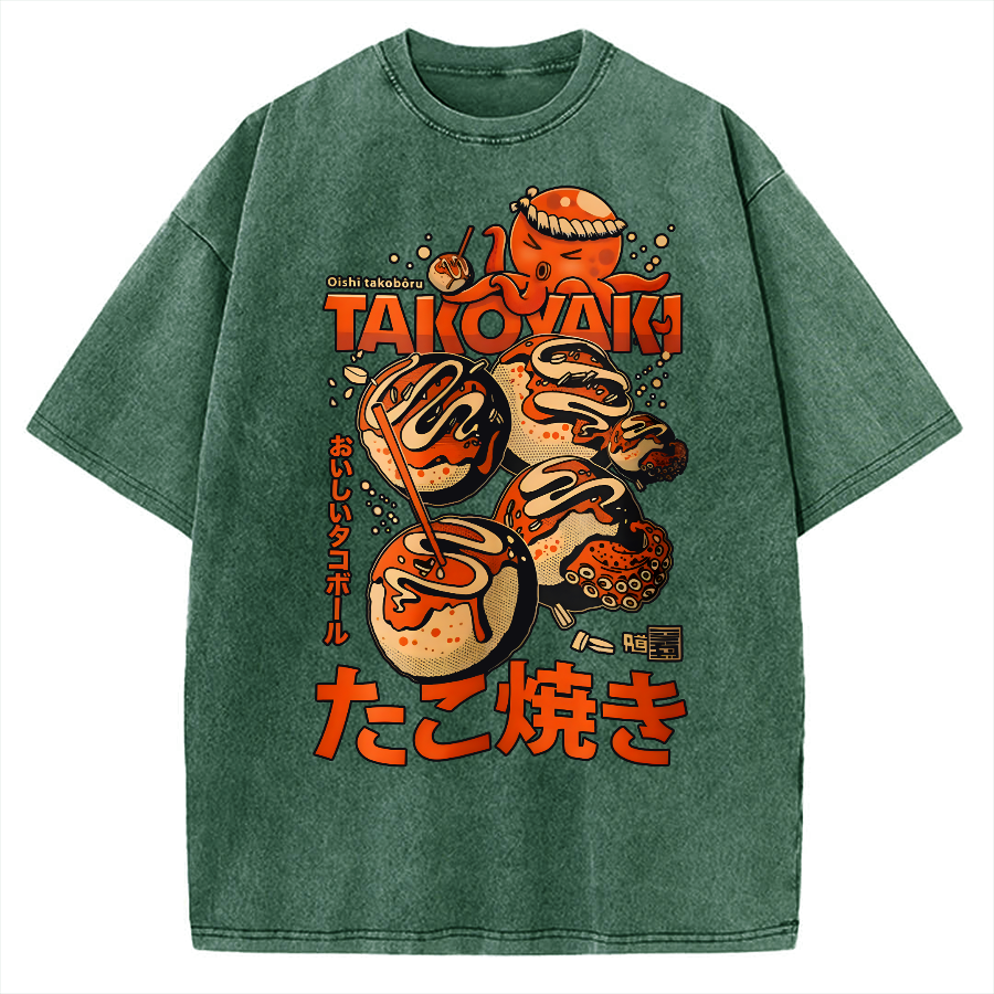 Japanese Takoyaki Vintage Washed T-shirt