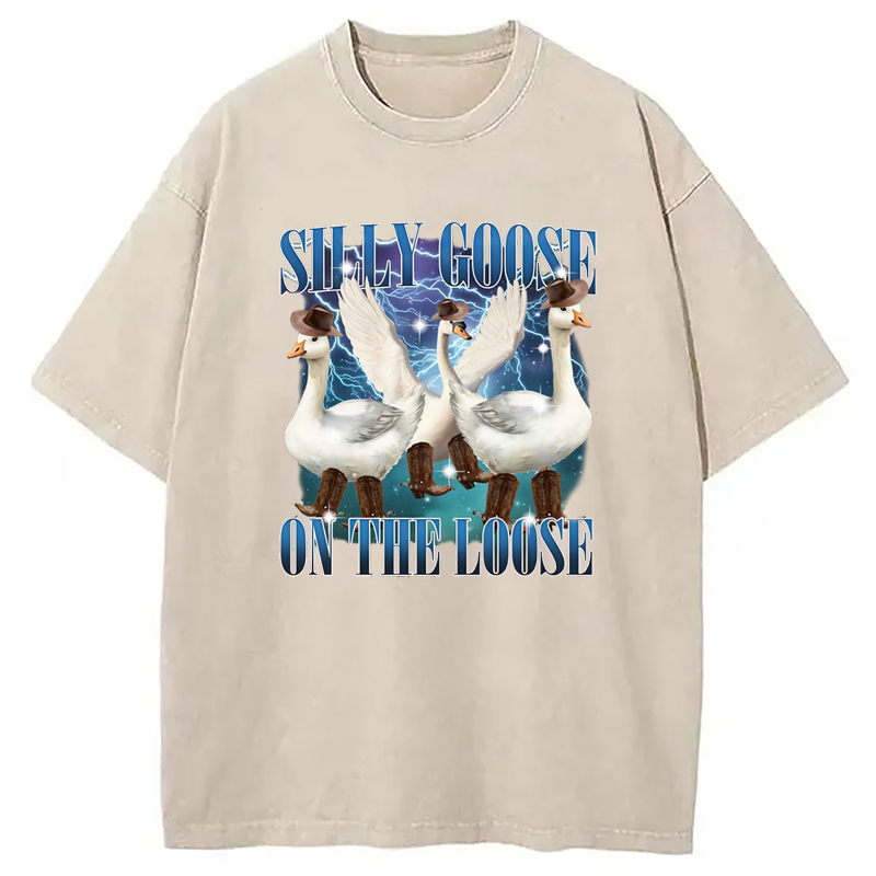 Tokyo-Assassin Cowboy Goose Washed T-Shirt-Tokyo-Assassin
