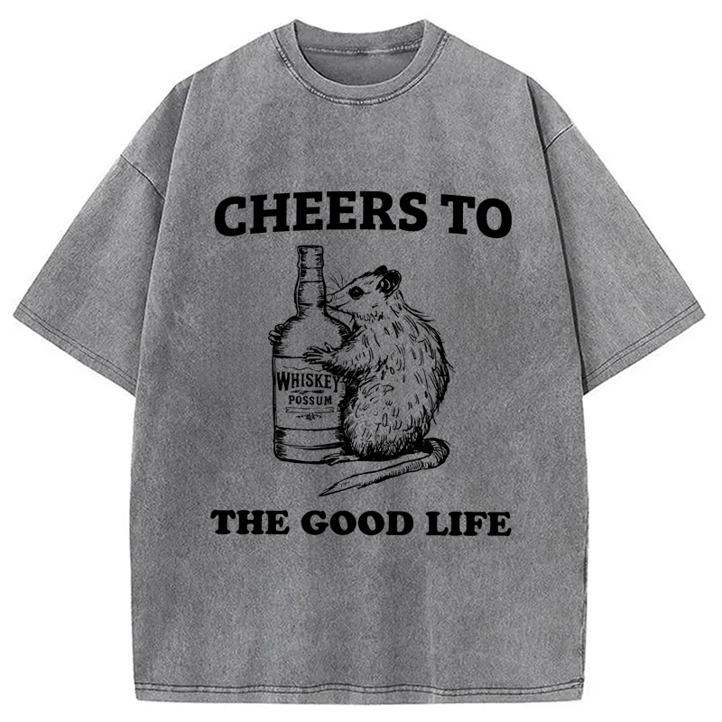 Tokyo-Assassin Cheese To The Good Life Washed T-Shirt-Tokyo Assassin