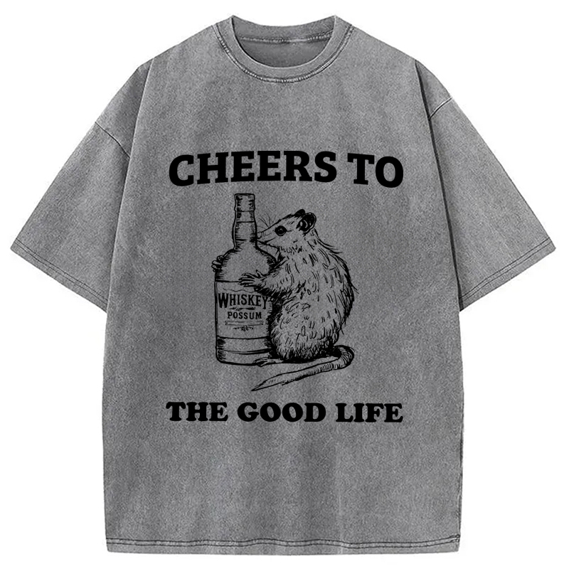 Tokyo-Assassin Cheese To The Good Life Washed T-Shirt-Tokyo Assassin