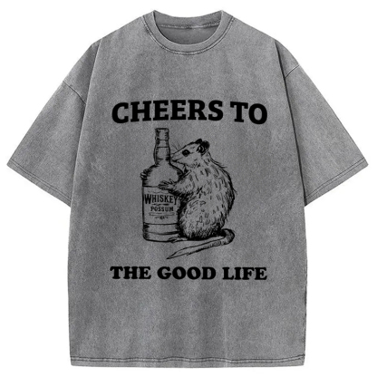Tokyo-Assassin Cheese To The Good Life Washed T-Shirt-Tokyo Assassin