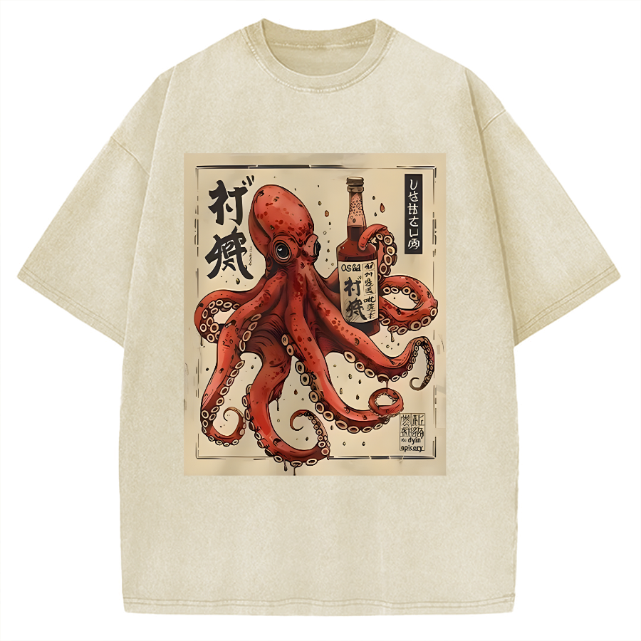 Osaka Saké Octopus Vintage Washed T-shirt