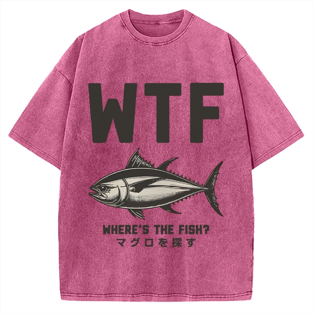 Where‘s The Fish Vintage Washed T-shirt